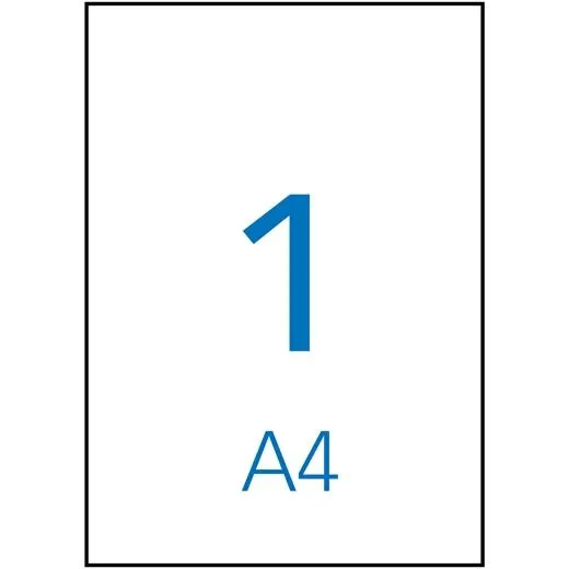 Apli Etiquetas Adhesivas 210X297Mm Inkjet/Láser C/Rectos 1 X 500H Blanco