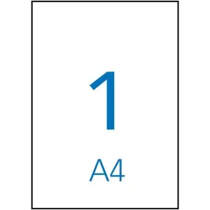 Apli Etiquetas Adhesivas 210x297mm Inkjet/Láser Blancas 500 Hojas