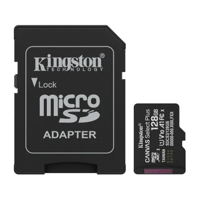 Kingston Memoria SD Micro 128GB Clase 10 con Adaptador Canvas Select Plus 100MB/s