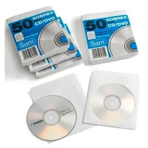 Sam Sobre Offset Blanco 90 Gr. Engomado Autoadhesivo 125X125 Para CDs/DVD - 50 Sobres