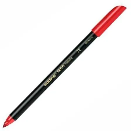 Edding 1200 Rotulador Punta Redonda 1mm Tinta Base Agua Color Rojo Metalizado