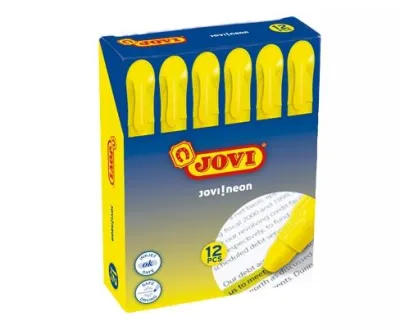 Jovi Gel Textmarker Fluorescente Amarillo - Secado Rápido, No Traspasan, Aptos para Luz Negra