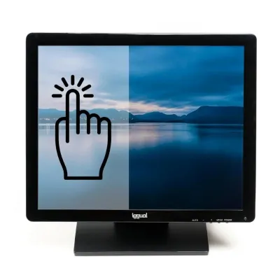 iggual Monitor Táctil Resistivo 19" con Conexiones USB, VGA y HDMI
