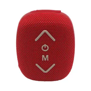 Coolsound Riderbeat Altavoz Bluetooth True Wireless 7W - Autonomia hasta 3h - USB, MicroSD y Aux - Funcion Manos Libres - Radio FM - Soporte Para Manillar - Color Rojo