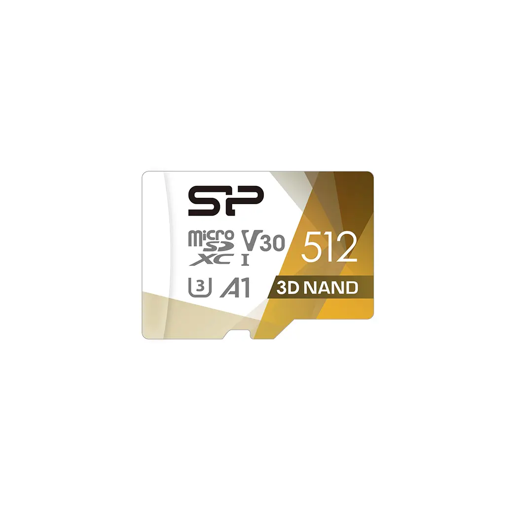 Silicon Power MicroSDXC 512GB Clase 10 V30 A1 - Tarjeta de Memoria
