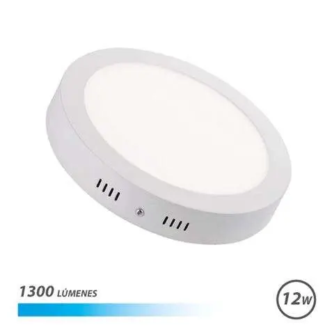 Elbat Downlight Circular LED 12W 1300lm Luz Fría Sobre Pared