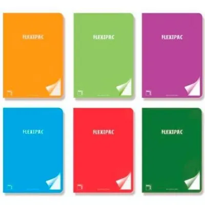 Pacsa Libreta Flexipac A4 48H 90gr 6x6 Tapas PP Translúcido Pack 6 Surtidos