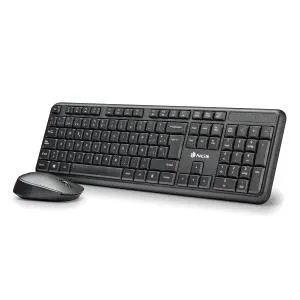 NGS Kit Teclado y Ratón Inalámbricos 1200dpi Italiano con 12 Teclas Multimedia y LED Negro