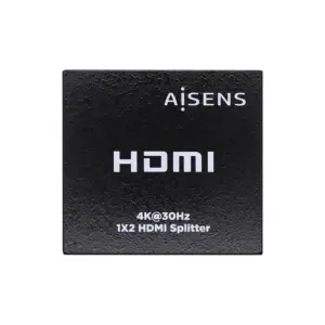 Aisens Duplicador HDMI 4K@30Hz 1x2 con Alimentación Negro