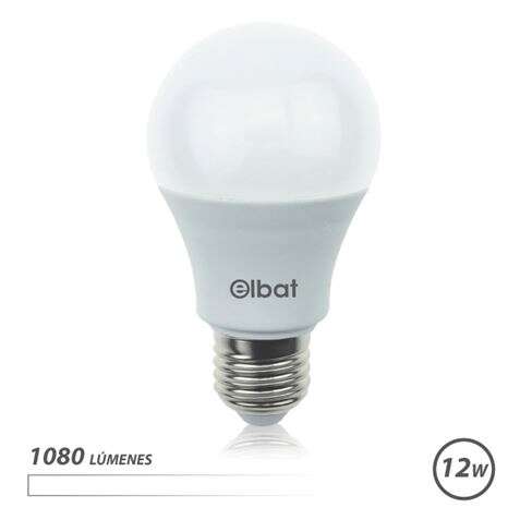Elbat Bombilla Led A60 - 12W - 1080Lm - E27 - Luz Blanca