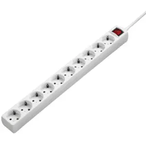 Hama Regleta de Alimentación 10 Tomas 3m 230V Interruptor Iluminado Color Blanco