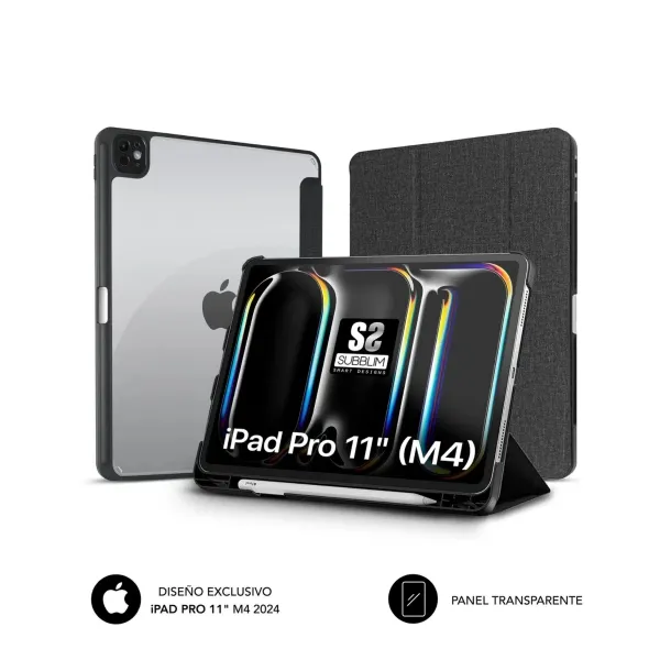 SUBBLIM Funda Folio Negra para Tablet de 27,9 cm (11")