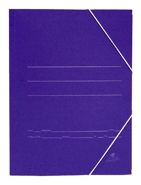 Mariola Carpeta Cartón Sencilla 500 Gr Gomas Folio Azul Mate -20U-