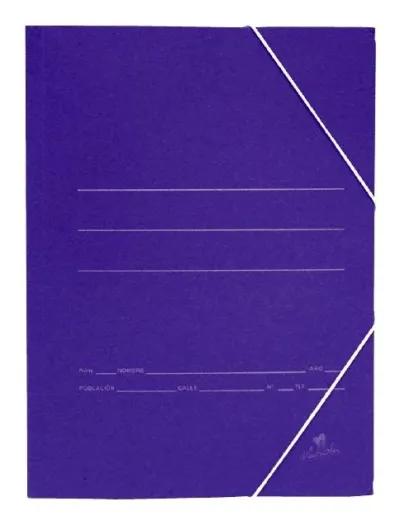 Mariola Carpeta Cartón Sencilla 500g Gomas Folio Azul Mate - 20 Unidades