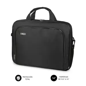 Subblim Estuche Oxford Portátil 13.3" a 14" con Protección Reforzada y Correas Ajustables - Negro