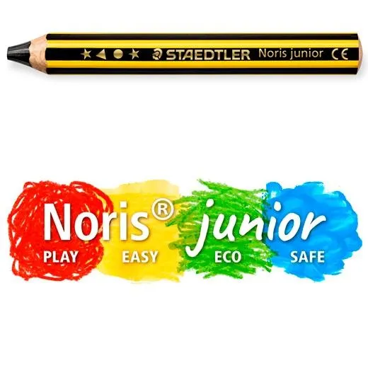Staedtler Lápiz De Grafito Noris Junior 141 Extragrueso Para Niños +2 Años -Caja 6 Ud-