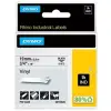 Dymo Cinta De Etiquetas Industrial Adhesiva ID1-19 Negro Sobre Blanco 19mm x 5.5m Vinilo Rotuladora Rhino