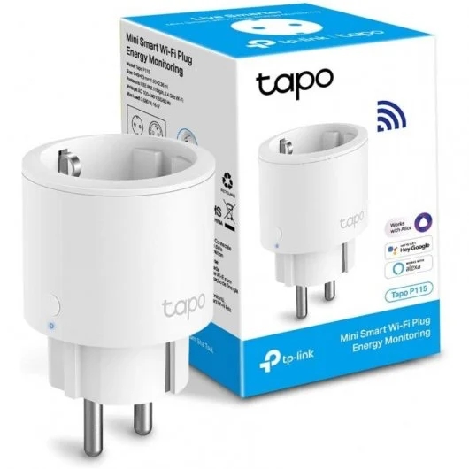 Tp-Link Tapo P115 Mini Enchufe Inteligente Wi-Fi - Monitor Energia - Ideal Para Regletas - Temporizador - Control Por Voz