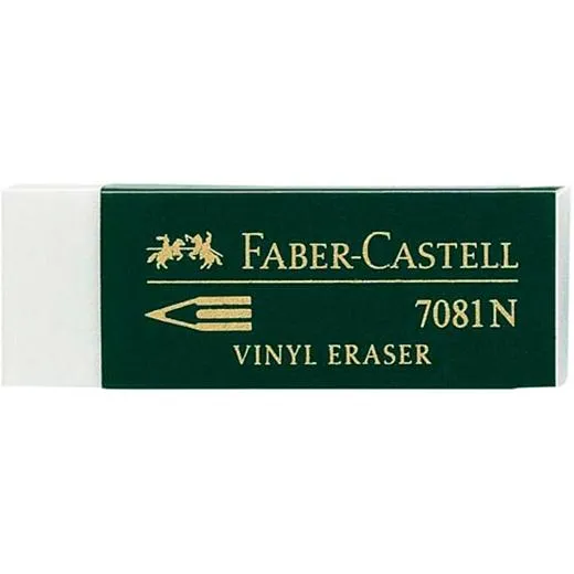 Faber Castell Goma De Borrar 7081 N Blanco -En Blister De 2
