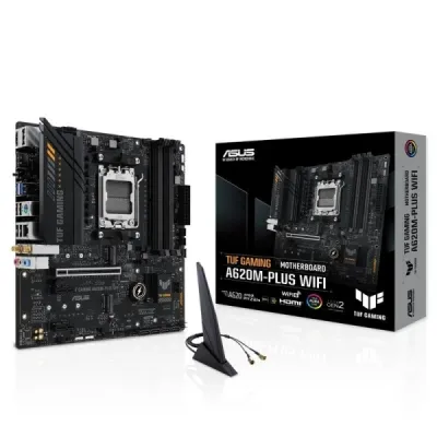 Asus TUF Gaming A620M-PLUS WIFI Placa Base AM5 MicroATX, 4x DDR5, 2x M.2, WiFi, Bluetooth