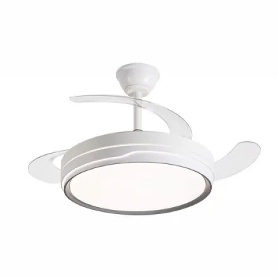 Daewoo Ventilador de Techo 106cm 30W Aspas Retráctiles Luz LED Integrada Blanco