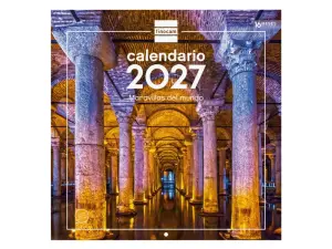 Finocam Calendario de Pared Maravillas del Mundo 16 Meses 300x300mm 170g/m2