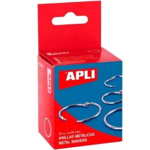 Apli Anillas Metálicas Articuladas Ø25mm Niqueladas Caja 20 Unidades