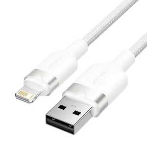 Vention Cable USB-A a Lightning 2.4A 2m Trenzado Blanco