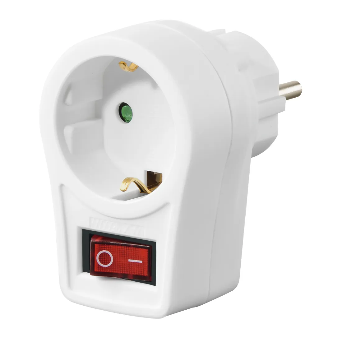 Hama Adaptador de Enchufe con Interruptor - Potencia Máxima 3680W - Blanco