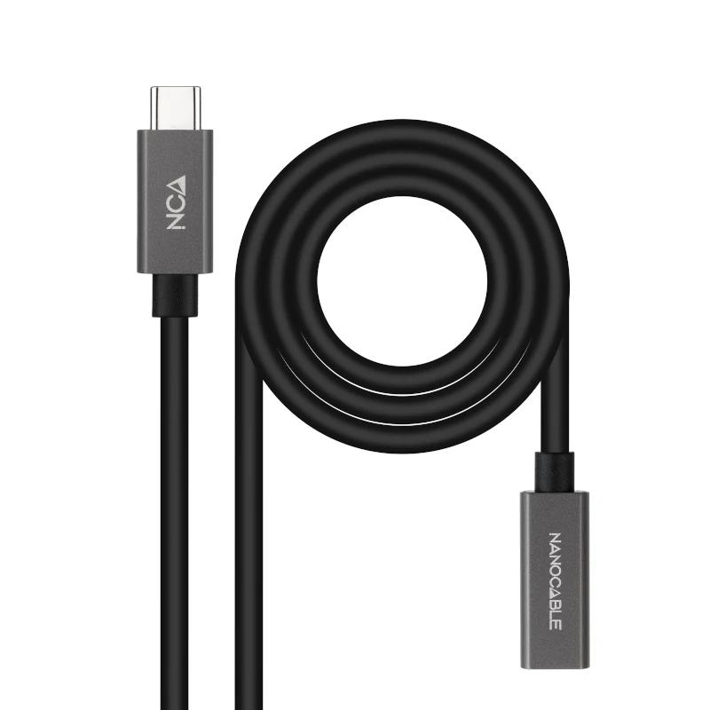 Nanocable Cable Usb 3.2 Gen2 Usb-C M/H 1,5 M Negro