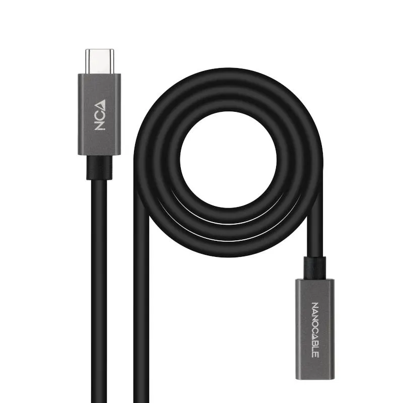 Nanocable Cable USB 3.2 Gen2x2 60W 4K/60Hz USB-C M/H 1.5m Negro