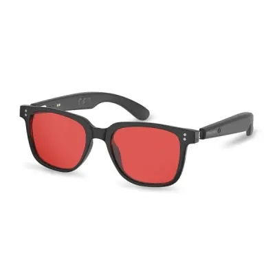 Energy Sistem Gafas Bluetooth Night Mode con Cristal Rojo, IPX5, 5h Uso, Mic Negro