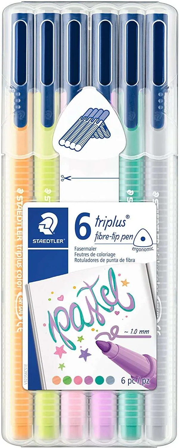 Staedtler Rotulador Triplus Color 323 Surtidos Pastel Estuche 6 Unidades