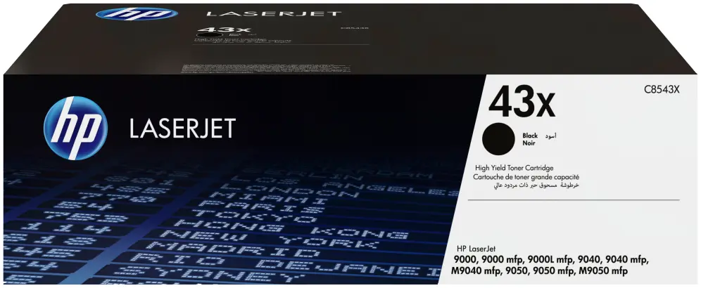 HP Cartucho Original Tóner Negro Alto Rendimiento 43X LaserJet