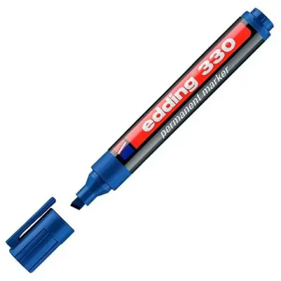 Edding Marcador Permanente 330 Punta Biselada Azul