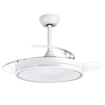 Muvip Ventilador de Techo Retráctil 30W con Luz LED 6000K y Temporizador