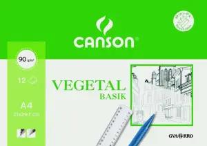 Canson Minipack Vegetal Basik 12 Hojas 21x29,7cm