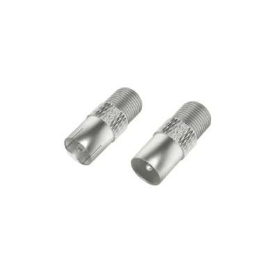 Hama Essential Set de Adaptadores Coaxiales Hembra a F Hembra y Macho a F Hembra