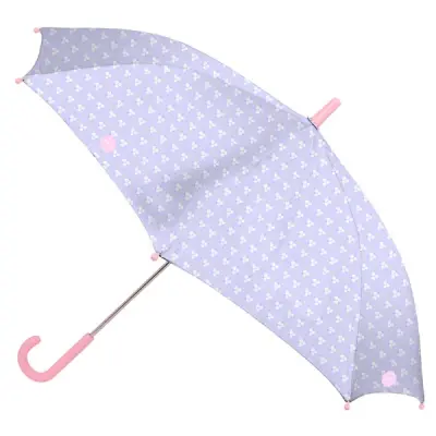 Safta Paraguas Automático 60cm 8 Paneles Violeta Asa Engomada Punta PVC Nervios Acero 10mm