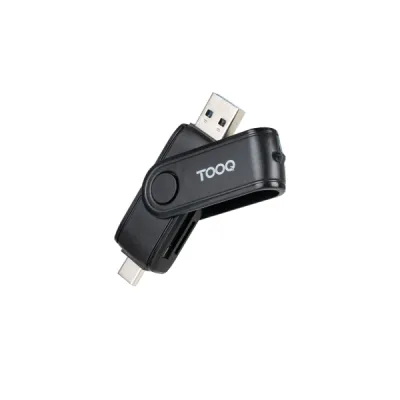 Tooq Lector De Tarjetas Usb-C Y Usb-A - Compatible Con Sd, Micro Sd Y Tf - Color Negro
