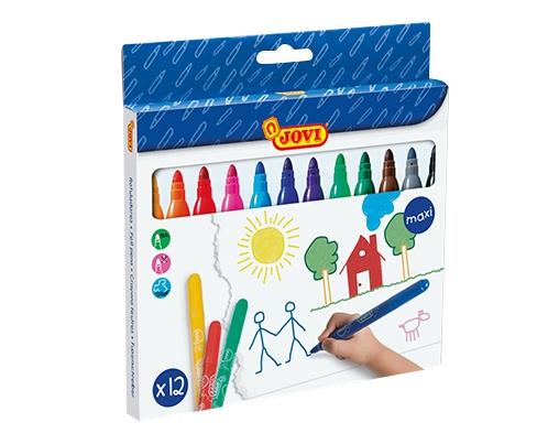 Jovi Rotuladores Maxi 135Mm Colores Surtidos Estuche 12 Ud