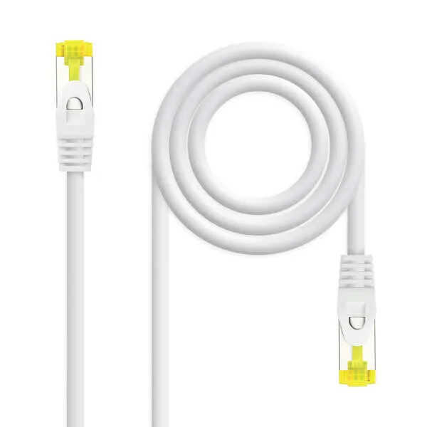 Nanocable Cable Red Latiguillo Rj45 Lszh Cat.6A Sftp Awg26 - 25 Cm - Color Blanco
