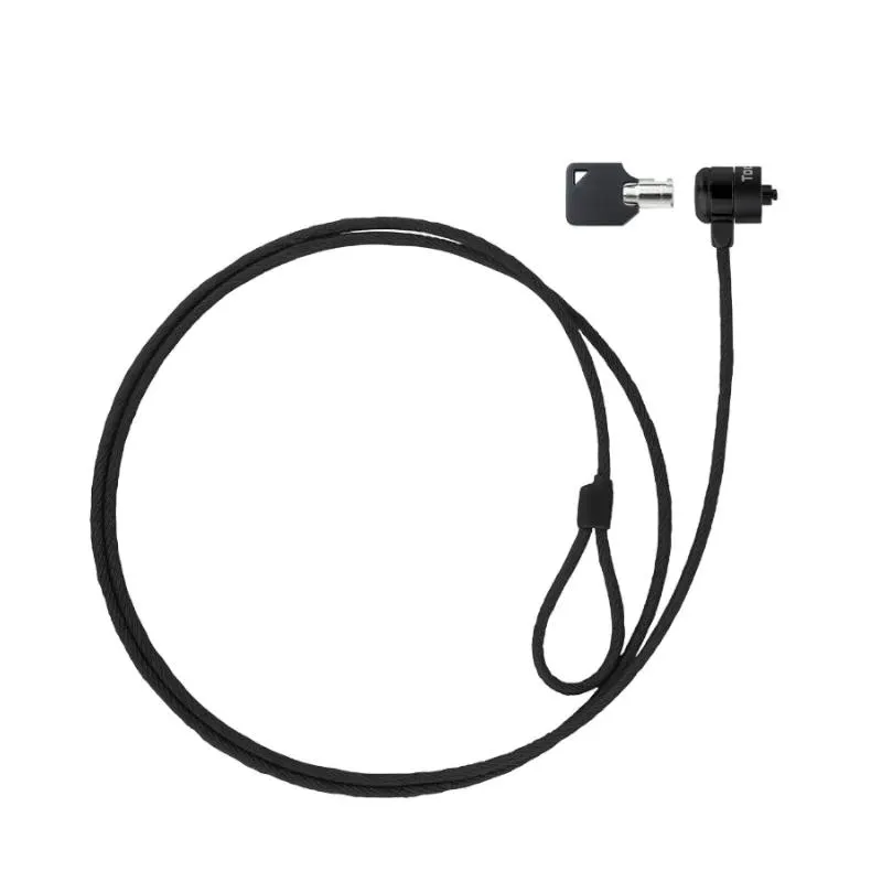TOOQ Cable De Seguridad Para Portátiles, Monitores Y Televisores 1.5 M Con Llave Sistema Kensington