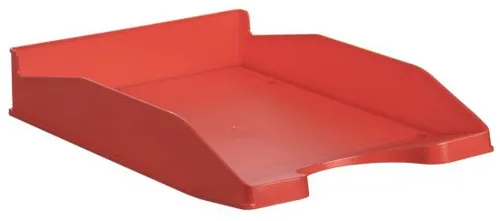 Archivo 2000 Bandeja Apilable En 3 Posiciones Fondo Liso Din A4 Y Folio 345X255X60 Mm Rojo