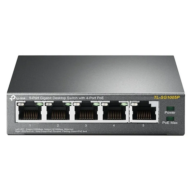 TP-Link Switch de Sobremesa 5 Puertos Gigabit con 4 Puertos PoE