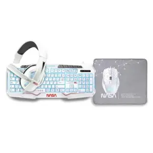 Nasa Kit Gaming Teclado, Ratón, Alfombrilla y Auricular con Micrófono