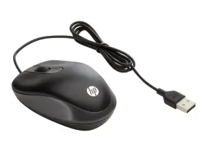 HP Travel Mouse USB - 1000 DPI - Diseño Ultraligero y Ambidiestro - Negro