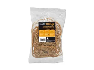 Ingraf Bolsa de 100g de Gomas Elásticas 120mm Alta Calidad Color Marrón