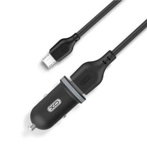 Xo Tz08 Pack Cargador De Coche + Cable Usb-A A Microusb - 2 Puertos Usb