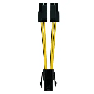 Nanocable Cable de Alimentación 4 Pin Hembra a 4+4 Pines Macho 0.15m